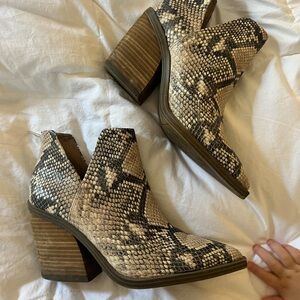 Dolce Vita Snakeskin Ankle Booties